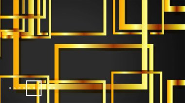 Vektör Modern Soyut Kareler Arka Planlar . siyah ve altın renk degradesi ile. eps 10 şablonu
