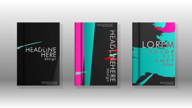 Geometrik tasarım arka planlı kapak kitabı