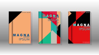 Soyut kitap kapağı düzeninin arka planı. Broşürler, dergiler, vektör şablonları vb. için. Modern tasarımlar Eps 10'da geometrik desenler oluşturur