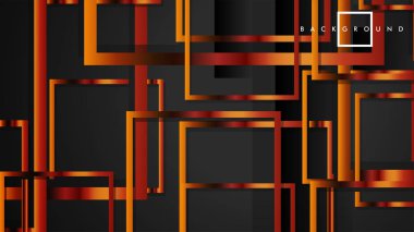 Vektör Modern Soyut Kareler Arka Planlar . siyah ve metal renk degradesi ile. eps 10 şablonu