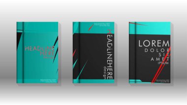 Geometrik tasarım arka planlı kapak kitabı