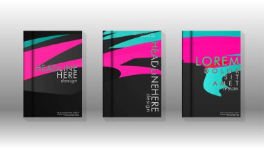 Geometrik tasarım arka planlı kapak kitabı