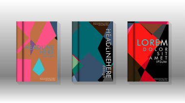 Soyut kitap kapağı düzeninin arka planı. Broşürler, dergiler, vektör şablonları vb. için. Modern tasarımlar Eps 10'da geometrik desenler oluşturur