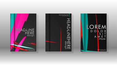 Geometrik tasarım arka planlı kapak kitabı