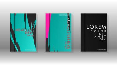 Geometrik tasarım arka planlı kapak kitabı