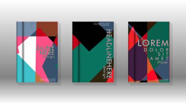 Soyut kitap kapağı düzeninin arka planı. Broşürler, dergiler, vektör şablonları vb. için. Modern tasarımlar Eps 10'da geometrik desenler oluşturur