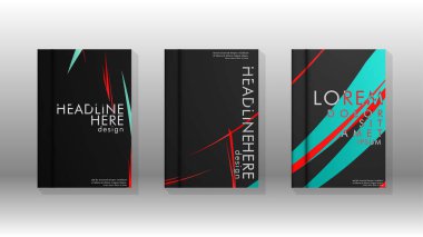 Geometrik tasarım arka planlı kapak kitabı