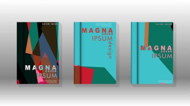 Soyut kitap kapağı düzeninin arka planı. Broşürler, dergiler, vektör şablonları vb. için. Modern tasarımlar Eps 10'da geometrik desenler oluşturur