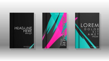 Geometrik tasarım arka planlı kapak kitabı
