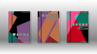 Soyut kitap kapağı düzeninin arka planı. Broşürler, dergiler, vektör şablonları vb. için. Modern tasarımlar Eps 10'da geometrik desenler oluşturur
