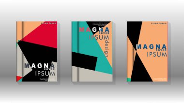 Soyut kitap kapağı düzeninin arka planı. Broşürler, dergiler, vektör şablonları vb. için. Modern tasarımlar Eps 10'da geometrik desenler oluşturur