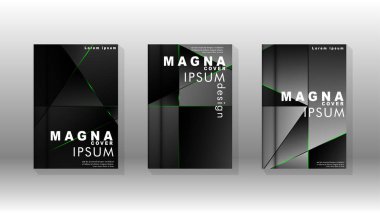 Arka plan kapağı tasarımı lüks çokgen desenler.yeşil üçgen çizgi