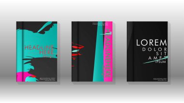 Geometrik tasarım arka planlı kapak kitabı