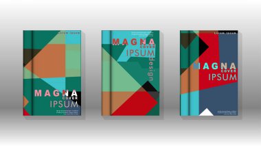 Soyut kitap kapağı düzeninin arka planı. Broşürler, dergiler, vektör şablonları vb. için. Modern tasarımlar Eps 10'da geometrik desenler oluşturur