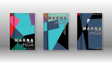 Soyut kitap kapağı düzeninin arka planı. Broşürler, dergiler, vektör şablonları vb. için. Modern tasarımlar Eps 10'da geometrik desenler oluşturur