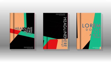 Soyut kitap kapağı düzeninin arka planı. Broşürler, dergiler, vektör şablonları vb. için. Modern tasarımlar Eps 10'da geometrik desenler oluşturur