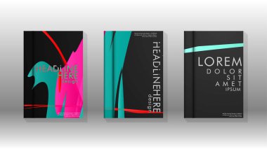 Geometrik tasarım arka planlı kapak kitabı