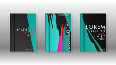 Geometrik tasarım arka planlı kapak kitabı