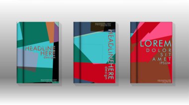 Soyut kitap kapağı düzeninin arka planı. Broşürler, dergiler, vektör şablonları vb. için. Modern tasarımlar Eps 10'da geometrik desenler oluşturur