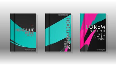 Geometrik tasarım arka planlı kapak kitabı