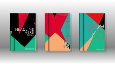 Soyut kitap kapağı düzeninin arka planı. Broşürler, dergiler, vektör şablonları vb. için. Modern tasarımlar Eps 10'da geometrik desenler oluşturur