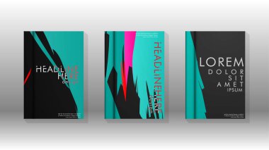 Geometrik tasarım arka planlı kapak kitabı