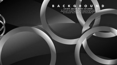 Lüks parlak gri daireler ile soyut metal vektör arka plan
