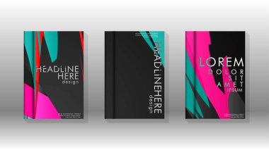 Geometrik tasarım arka planlı kapak kitabı