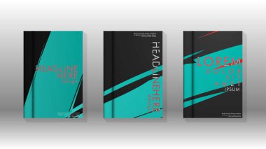 Geometrik tasarım arka planlı kapak kitabı