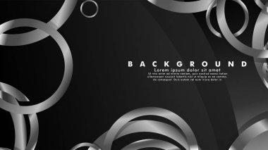 Lüks parlak gri daireler ile soyut metal vektör arka plan