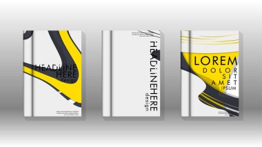 Arka kapak sıvı elemanları ile. Tasarım kavramı kitap. Fütüristik iş düzeni. Dijital poster şablonu. Tasarlamak vektör - eps10