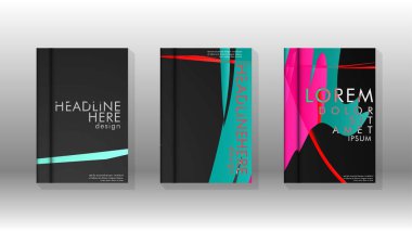 Geometrik tasarım arka planlı kapak kitabı