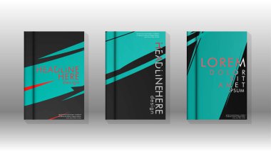 Geometrik tasarım arka planlı kapak kitabı