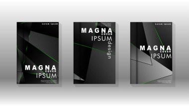 Arka plan kapağı tasarımı lüks çokgen desenler.yeşil üçgen çizgi