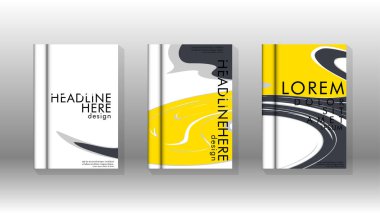 Arka kapak sıvı elemanları ile. Tasarım kavramı kitap. Fütüristik iş düzeni. Dijital poster şablonu. Tasarlamak vektör - eps10