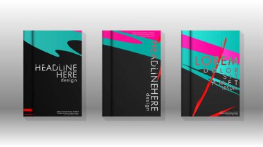 Geometrik tasarım arka planlı kapak kitabı