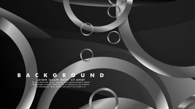 Lüks parlak gri daireler ile soyut metal vektör arka plan