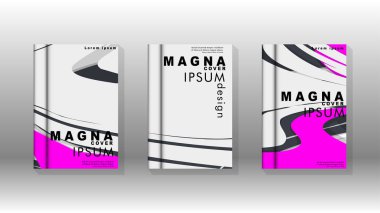 Arka kapak sıvı elemanları ile. Tasarım kavramı kitap. Fütüristik iş düzeni. Dijital poster şablonu. Tasarlamak vektör - eps10