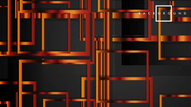 Vektör Modern Soyut Kareler Arka Planlar . siyah ve metal renk degradesi ile. eps 10 şablonu