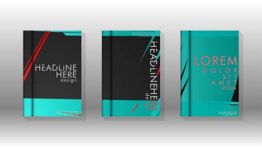 Geometrik tasarım arka planlı kapak kitabı