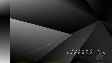 Soyut Arka Plan Geometrik Lüks çokgen desenleri ve Sarı üçgen çizgileri ile