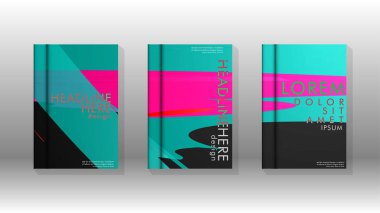 Geometrik tasarım arka planlı kapak kitabı