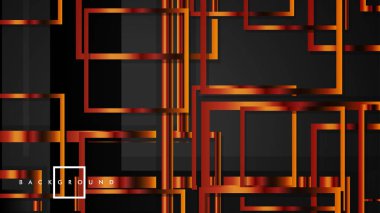 Vektör Modern Soyut Kareler Arka Planlar . siyah ve metal renk degradesi ile. eps 10 şablonu