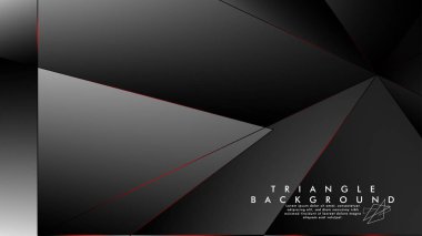 Soyut Arka Plan Geometrik Lüks çokgen desenleri ve Kırmızı üçgen çizgileri ile