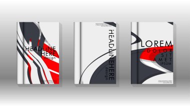 Arka kapak sıvı elemanları ile. Tasarım kavramı kitap. Fütüristik iş düzeni. Dijital poster şablonu. Tasarlamak vektör - eps10