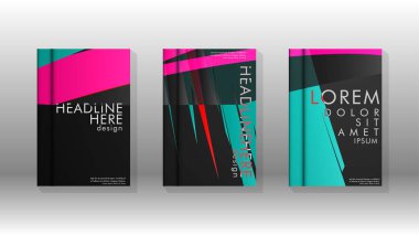 Geometrik tasarım arka planlı kapak kitabı