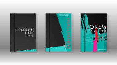 Geometrik tasarım arka planlı kapak kitabı