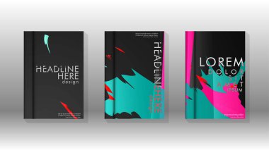 Geometrik tasarım arka planlı kapak kitabı