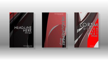 Dalga elemanları ile soyut kapak. kitap tasarım konsepti. Fütüristik iş düzeni.