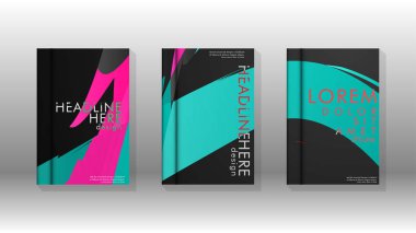 Geometrik tasarım arka planlı kapak kitabı